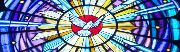 Holy Spirit stained glass